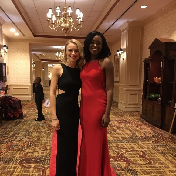 calvin klein floor length dress